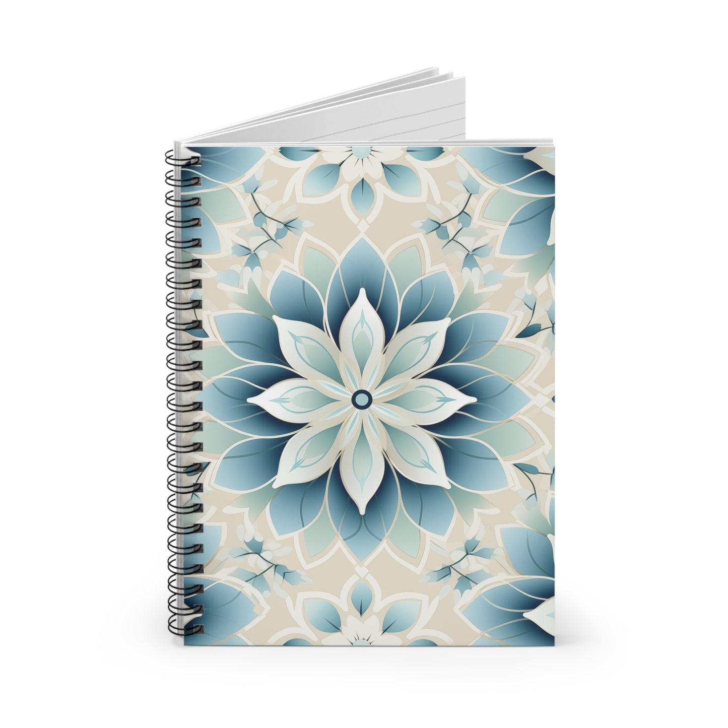 "Blue Lotus" Spiral Notebook - Ruled Line