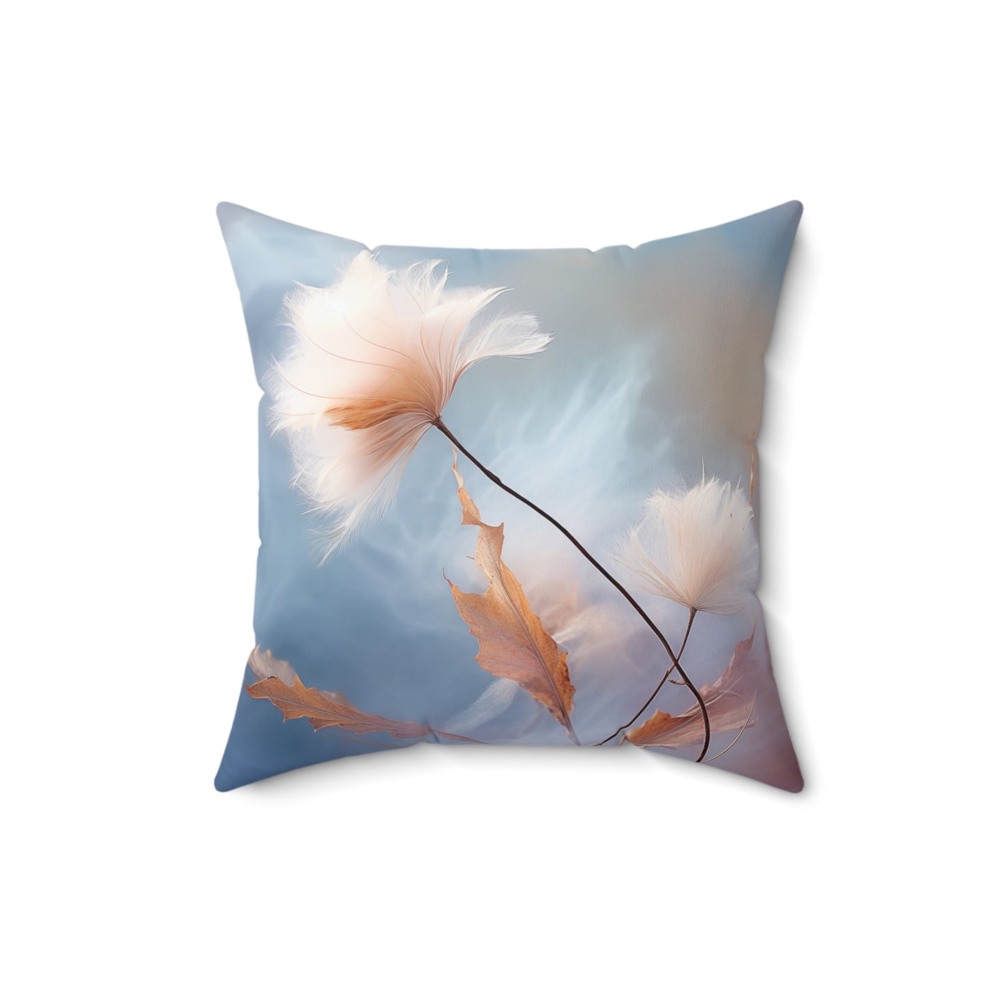 Cotton Dandelion Spun Polyester Square Pillow