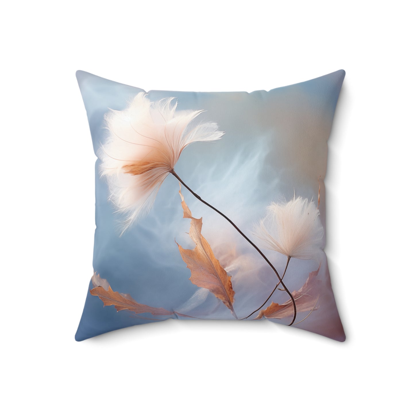 Cotton Dandelion Spun Polyester Square Pillow