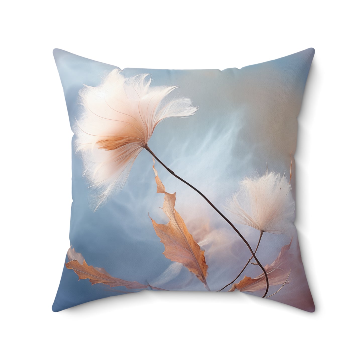 Cotton Dandelion Spun Polyester Square Pillow