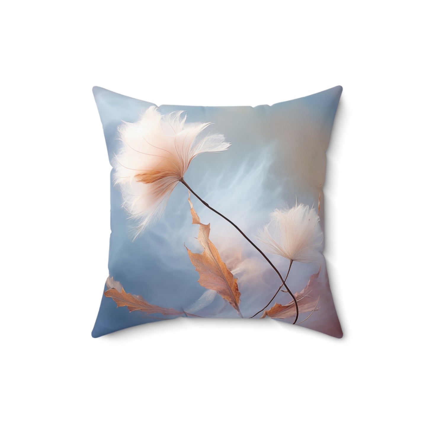 Cotton Dandelion Spun Polyester Square Pillow