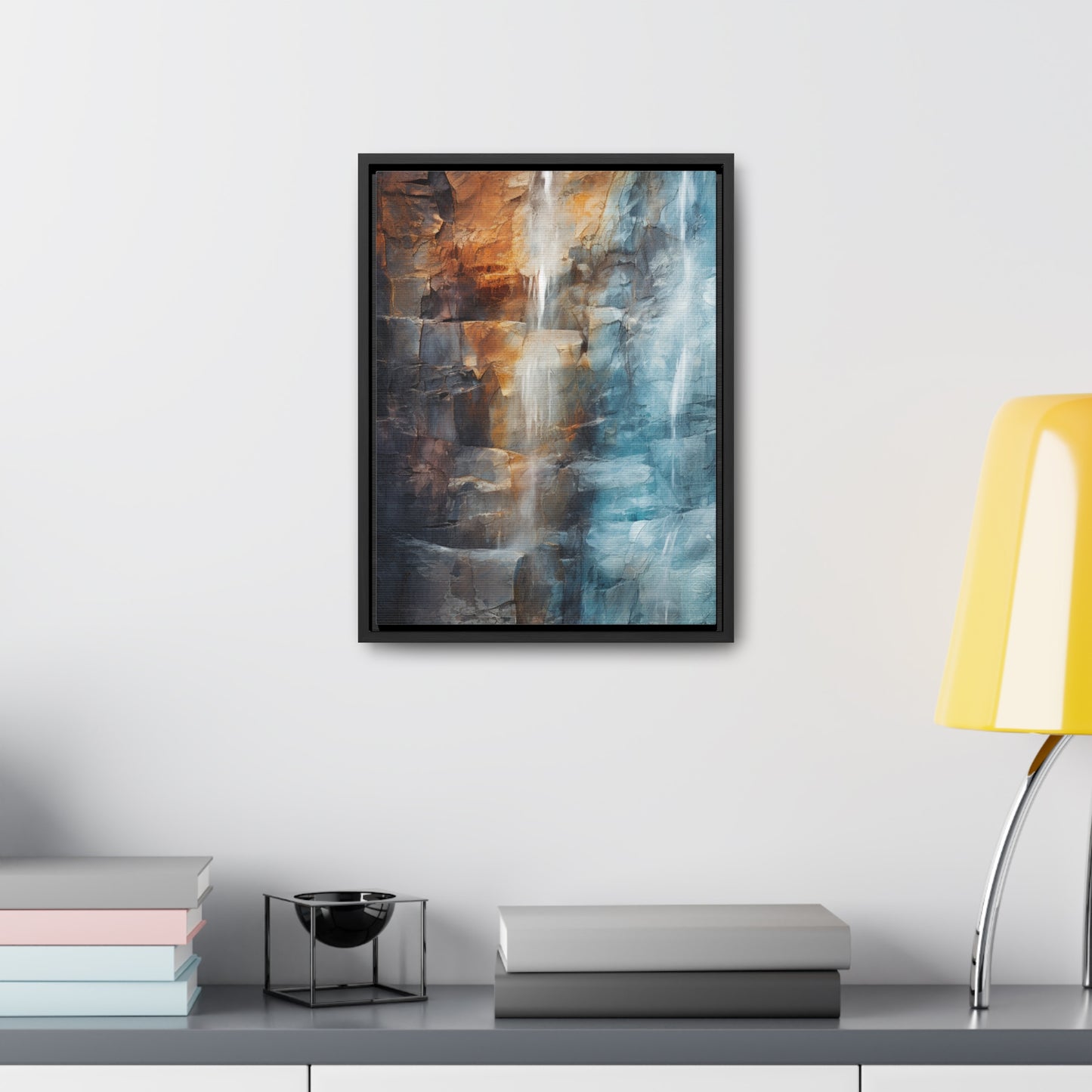 "Mountain Falls" Gallery Canvas Wraps, Vertical Frame