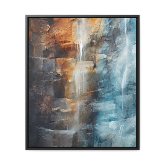 "Mountain Falls" Gallery Canvas Wraps, Vertical Frame