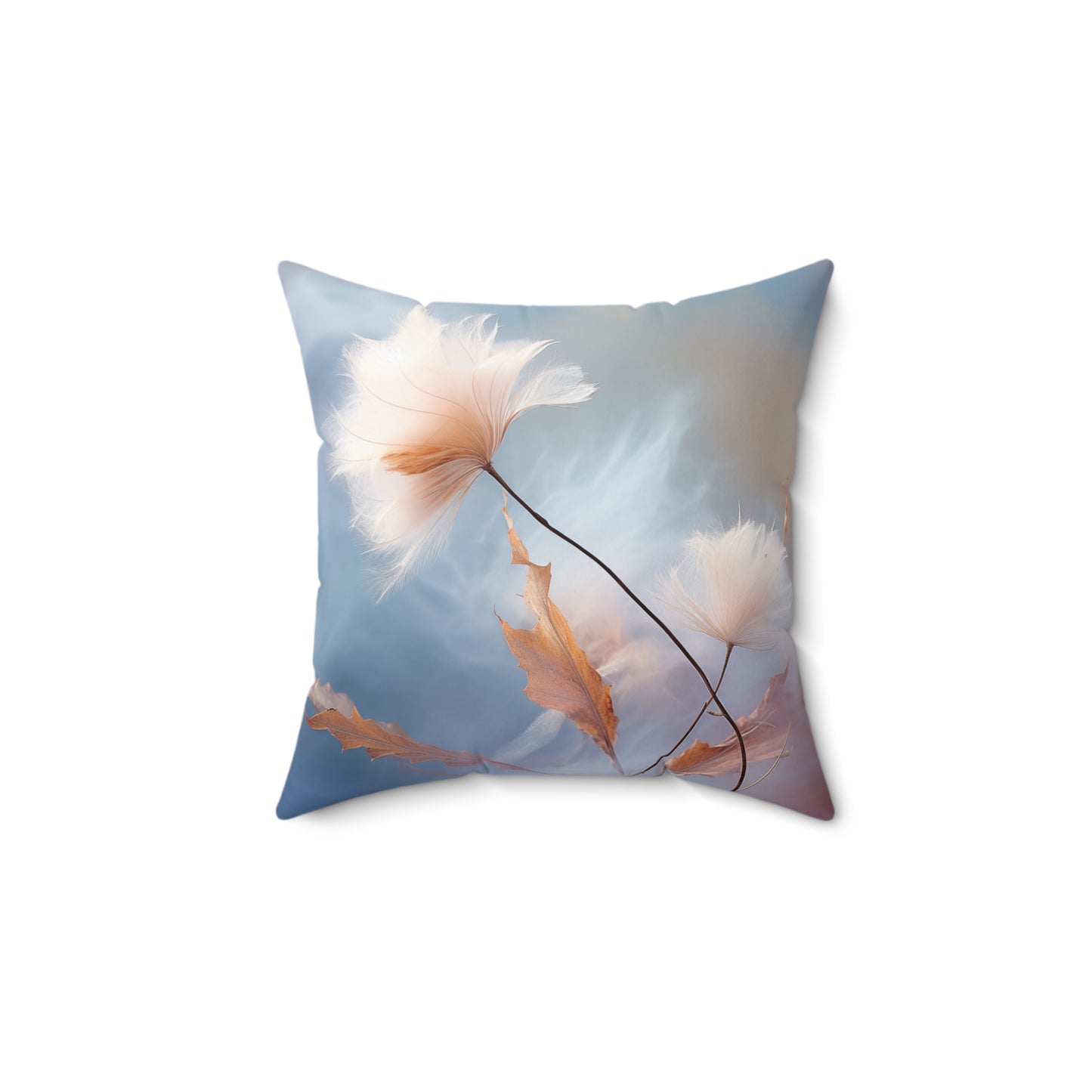 Cotton Dandelion Spun Polyester Square Pillow