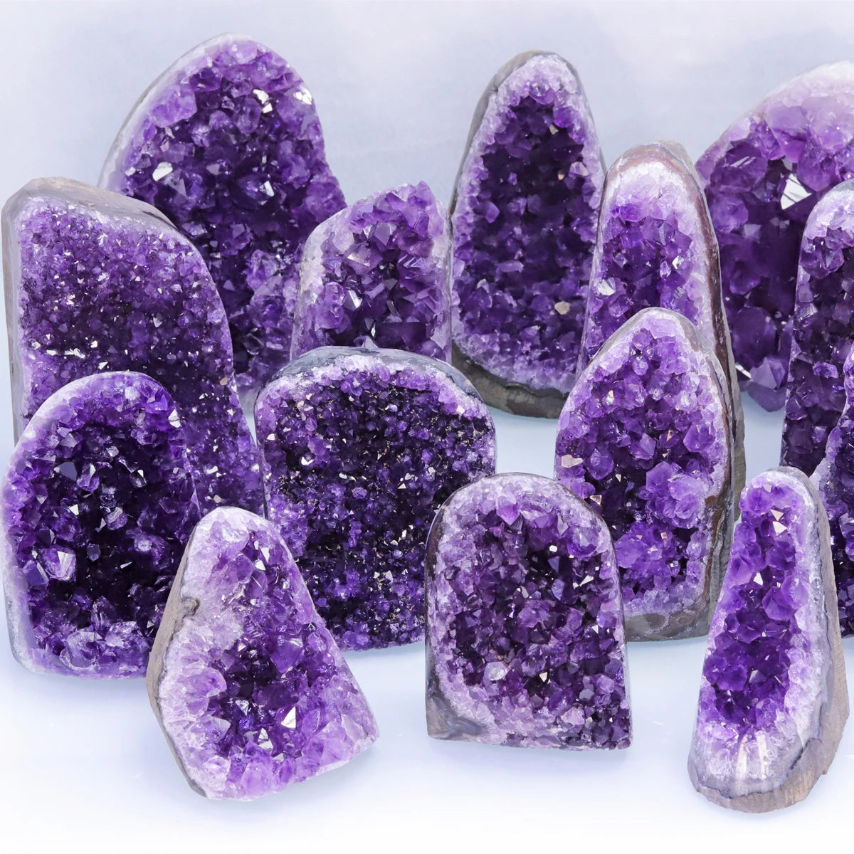 Natural Raw Amethyst Geode Purple Crystal Quartz Cluster