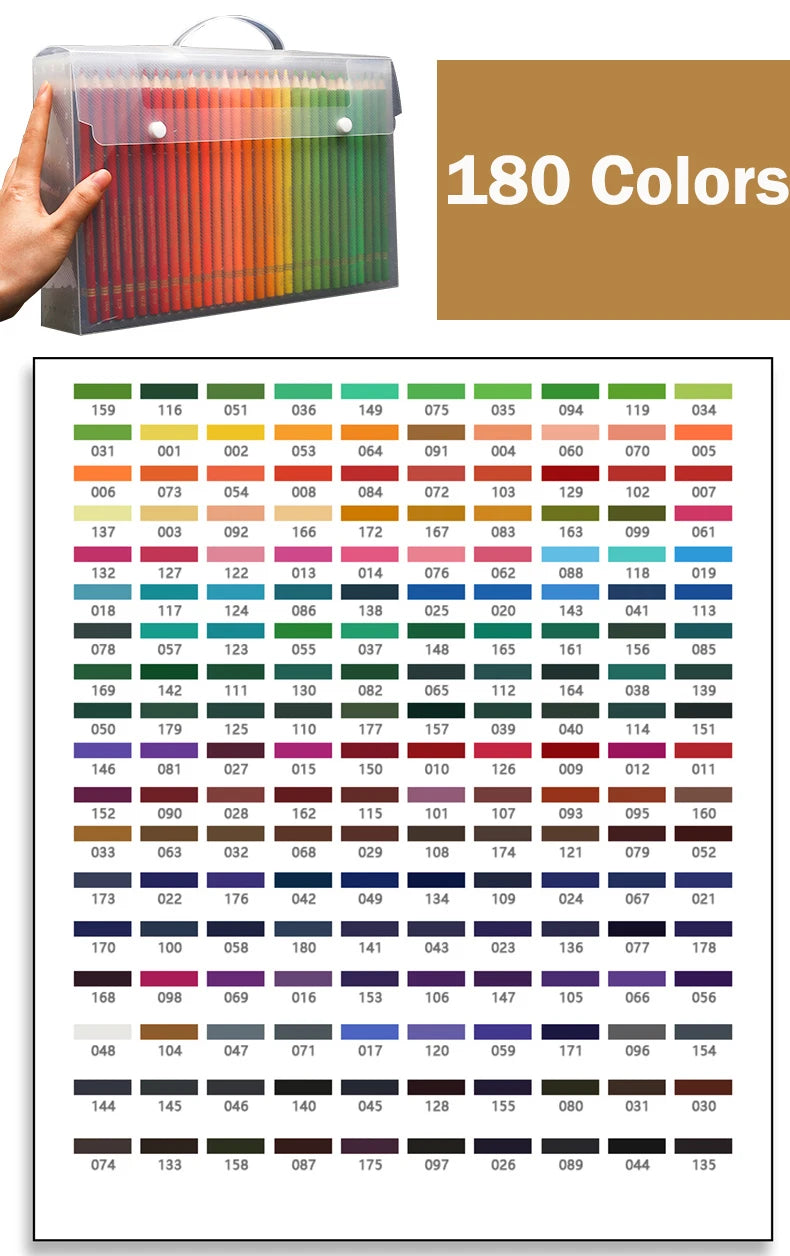 Brutfuner 48/72/120/160/180 Color Professional Wood Colored Pencils Set Art Supplies