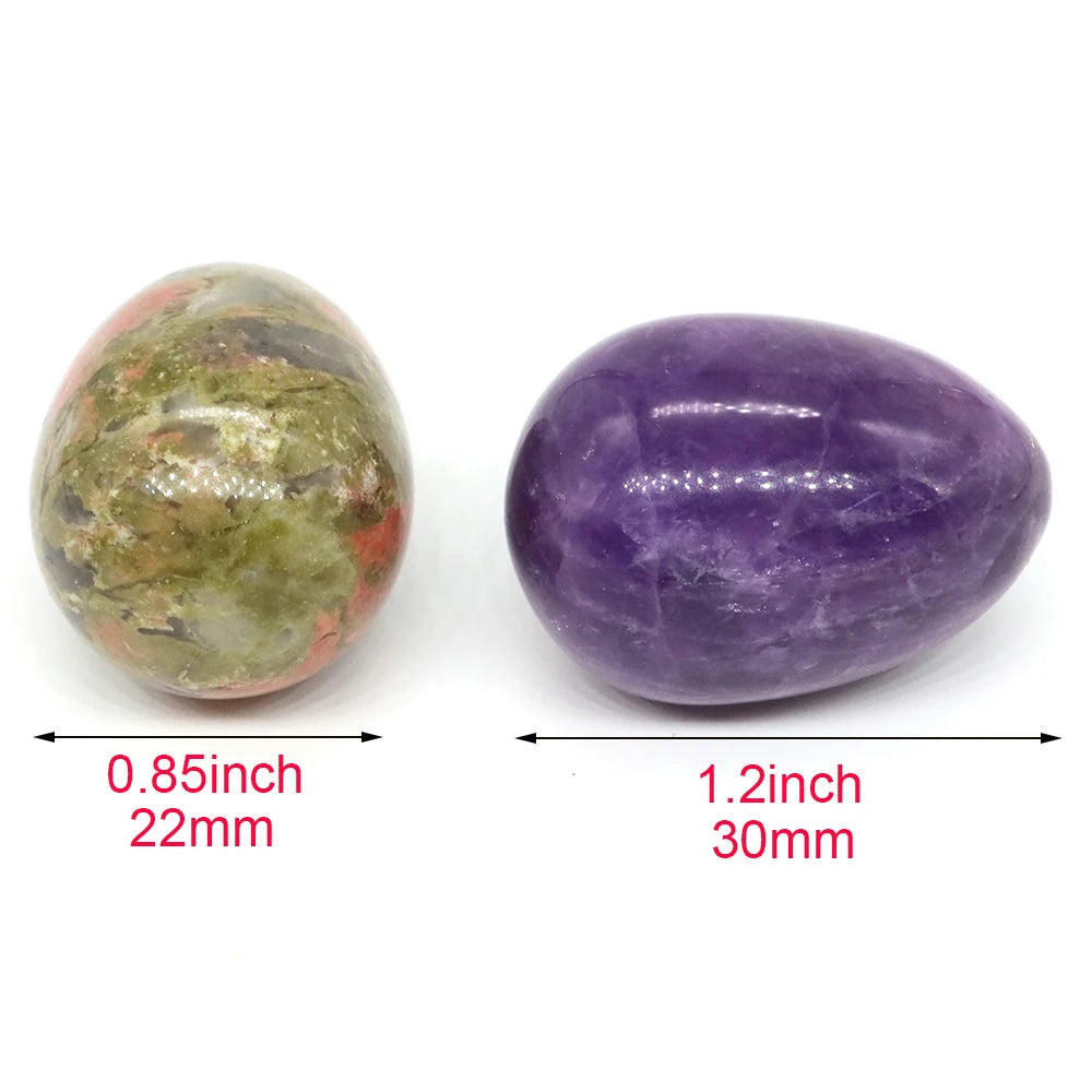 10 Pieces 22x30mm Natural Stone Egg Shaped Mineral Specimen