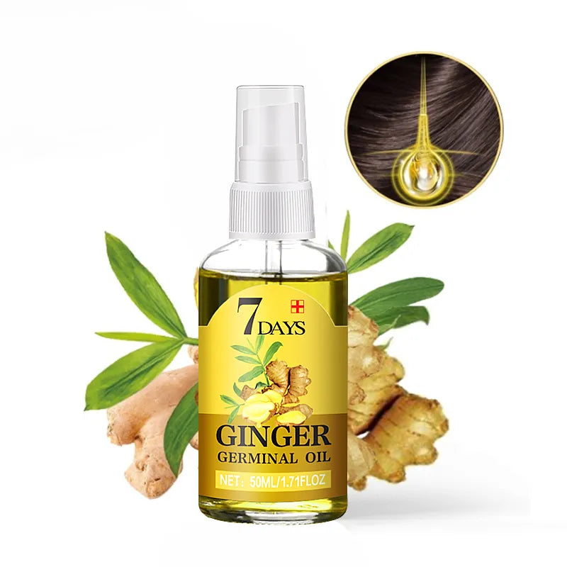 Fast Hair Growth Men Women Ginger Oil Treatment Anti Hair Loss Scalp Treatment