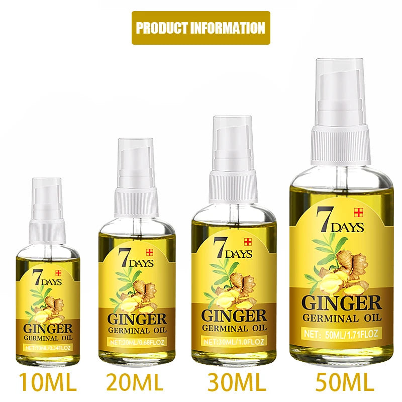 Fast Hair Growth Men Women Ginger Oil Treatment Anti Hair Loss Scalp Treatment